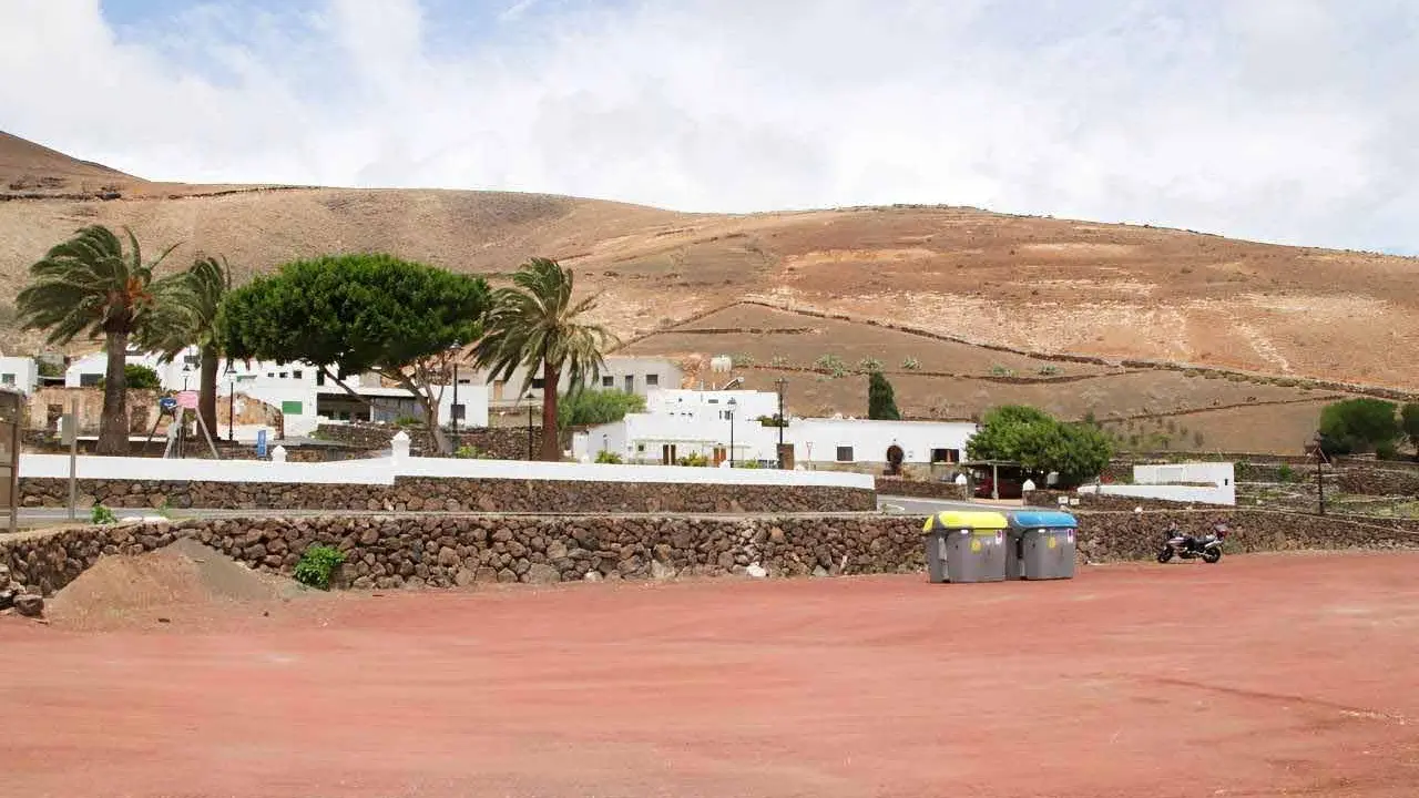 Zona de la nueva cancha multideportiva en Femés