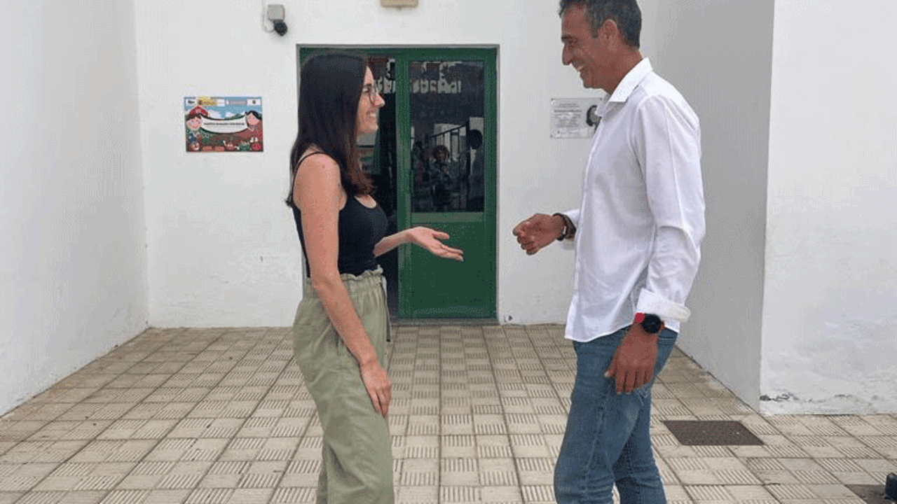 Alfredo Villalba en el colegio de La Garita