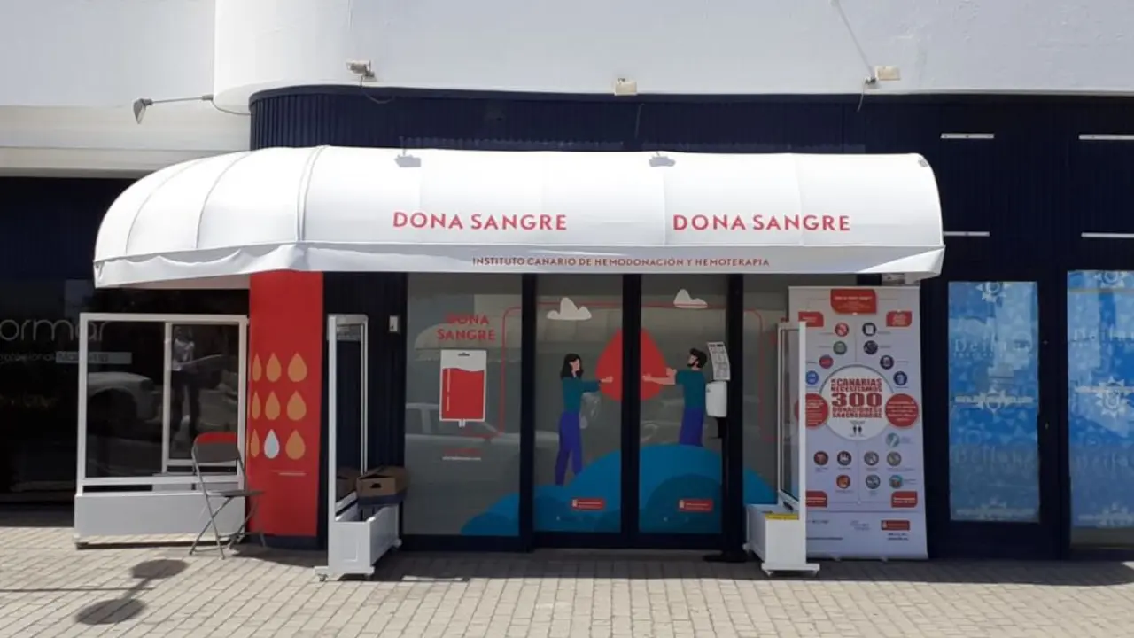 Punto fijo de donación. de sangre en el Deiland