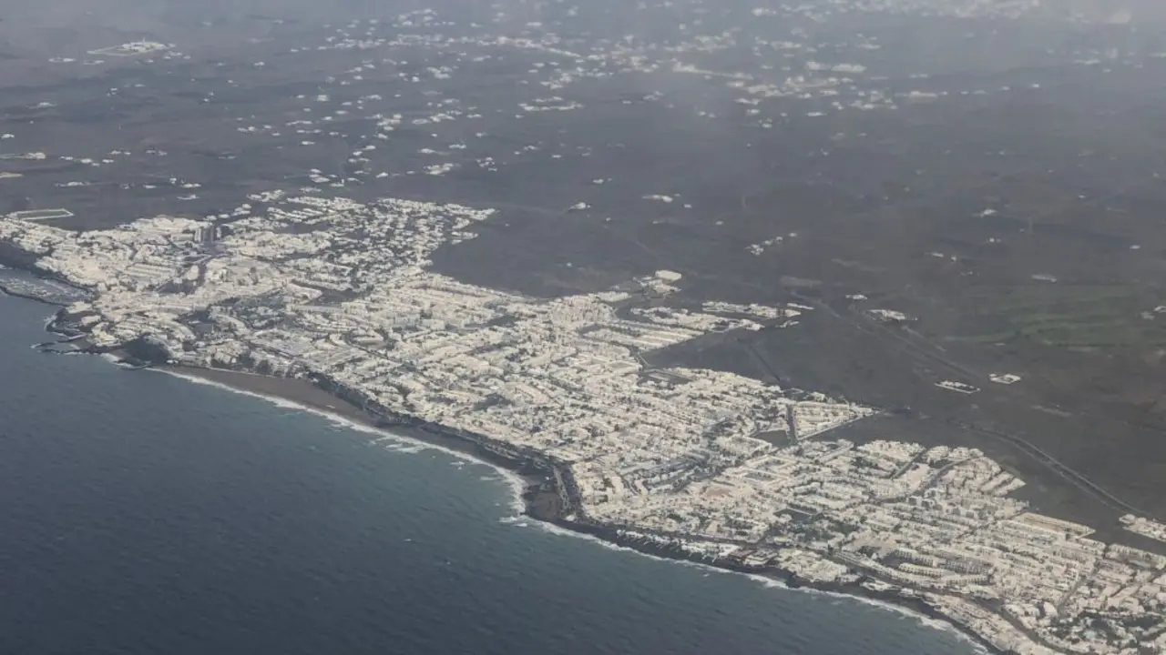 Vista aérea de Puerto del Carmen.