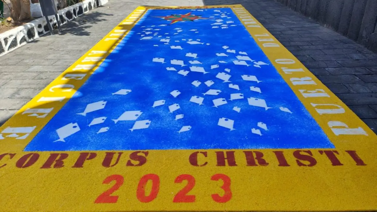 Alfombra del Corpus en Arrecife
