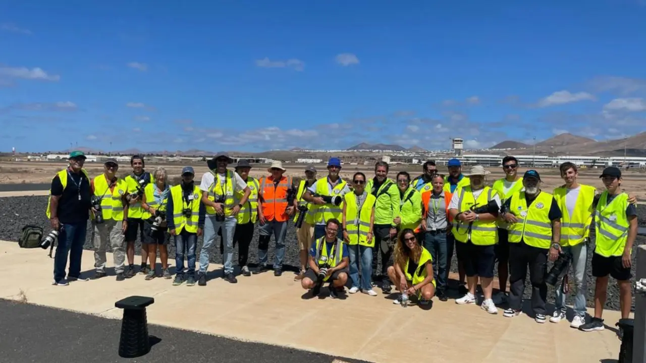 <p>Encuentro de ‘spotters’ en el aeropuerto de Lanzarote</p>
