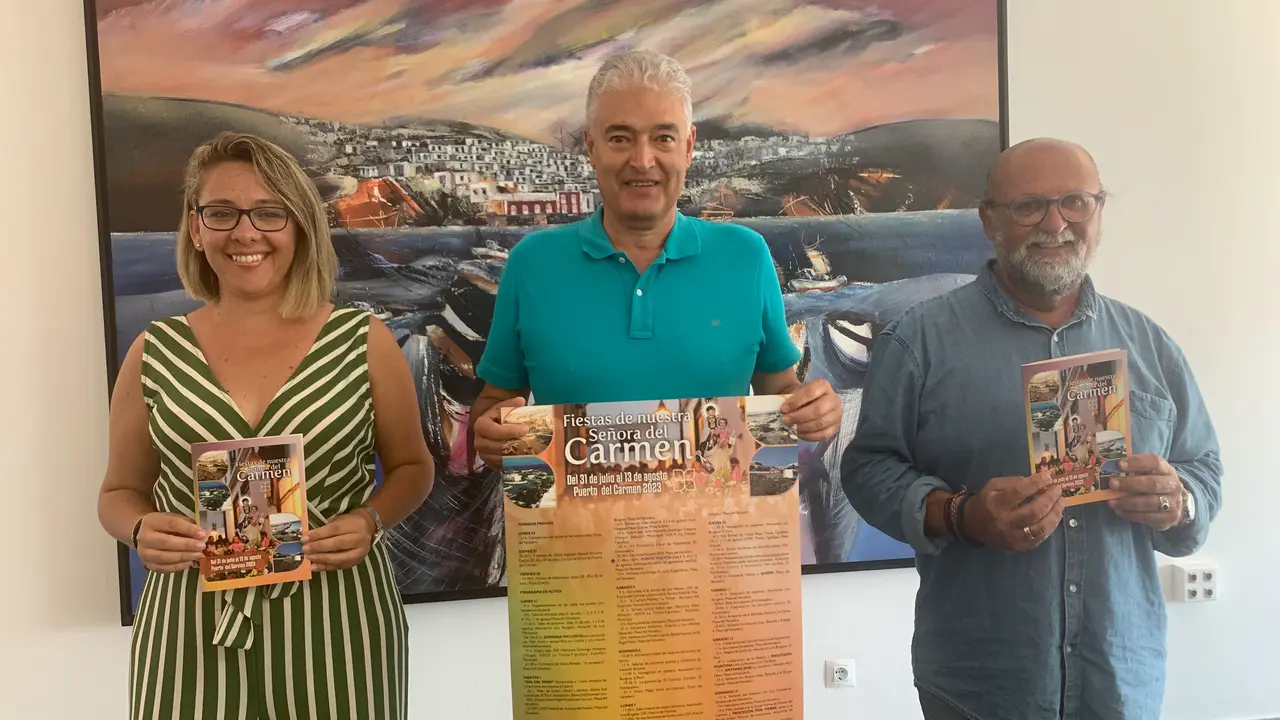 Presentación del programa fiestas del Carmen, Tías.