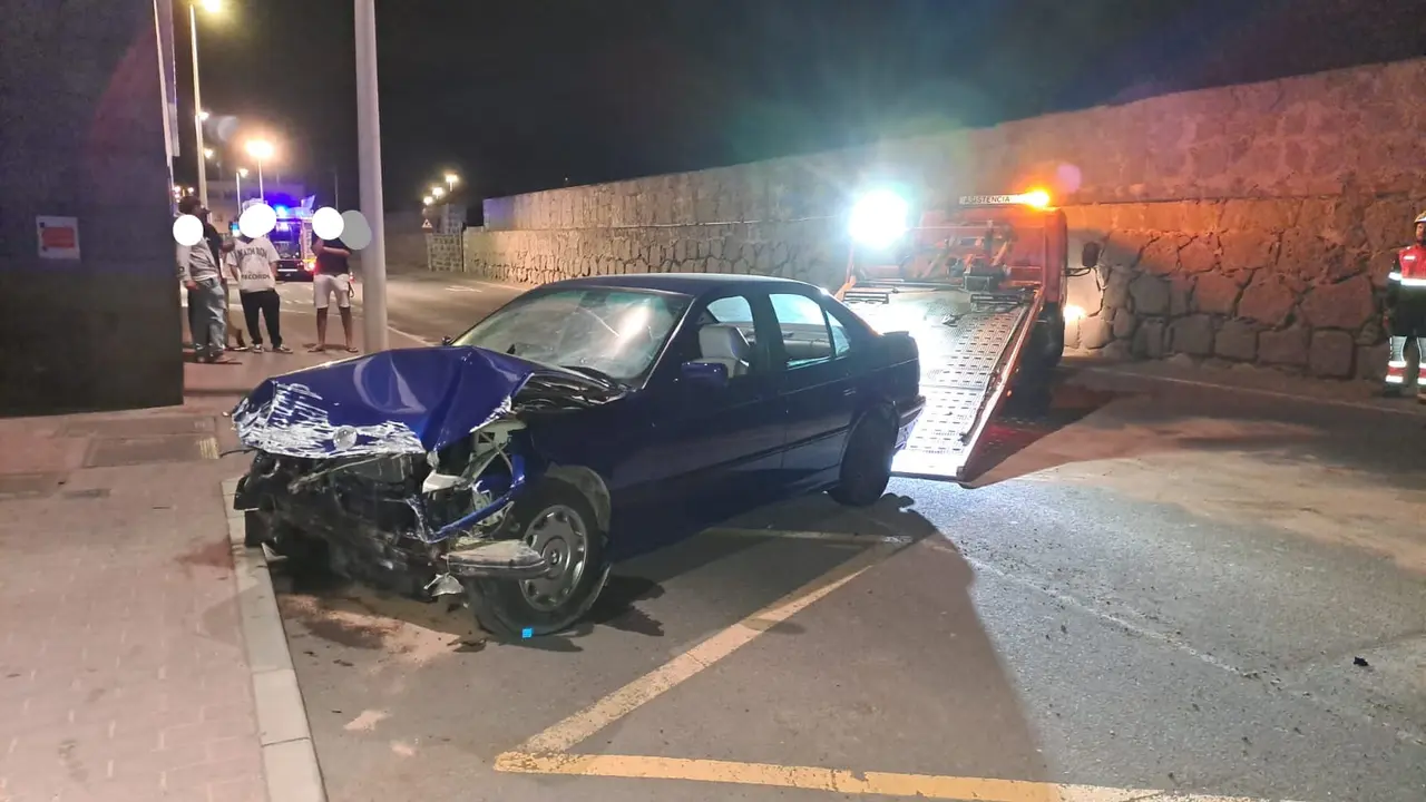 Veh&iacute;culo siniestrado.