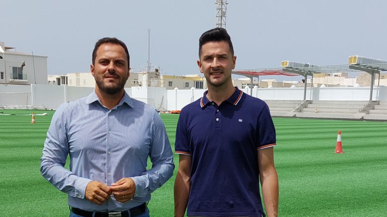 El alcalde de Arrecife y el concejal de Deportes.