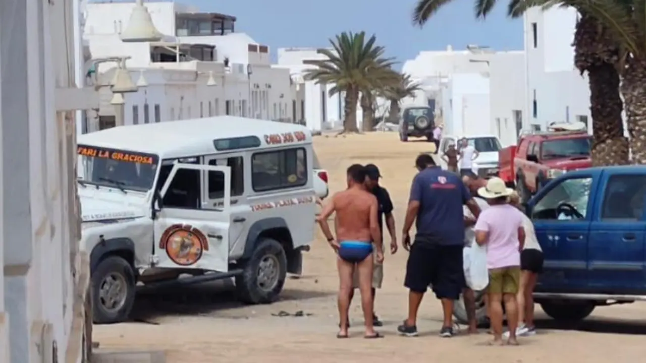 Accidente de tráfico en La Graciosa.