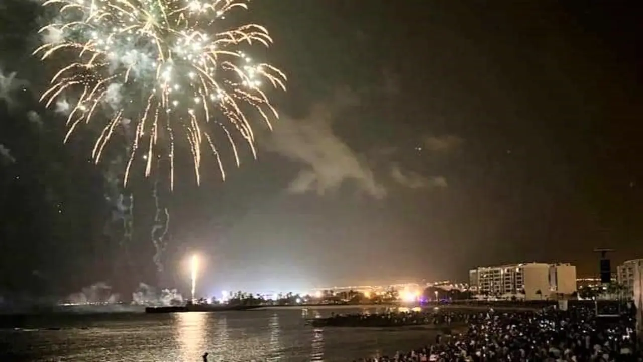 Fuegos artificiales en San Ginés 2023.