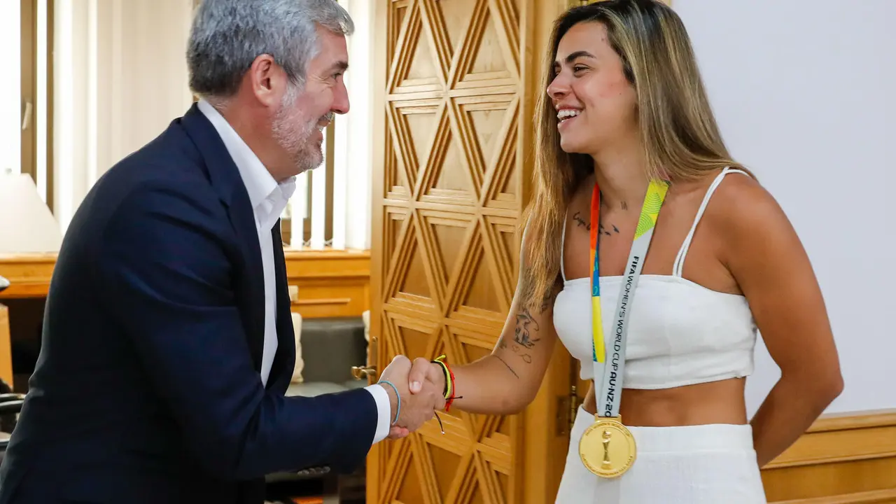 Misa Rodríguez y el presidente de Canarias.