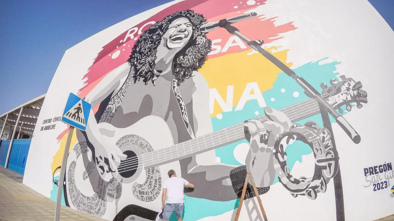 Iván T. y el mural de Rosana