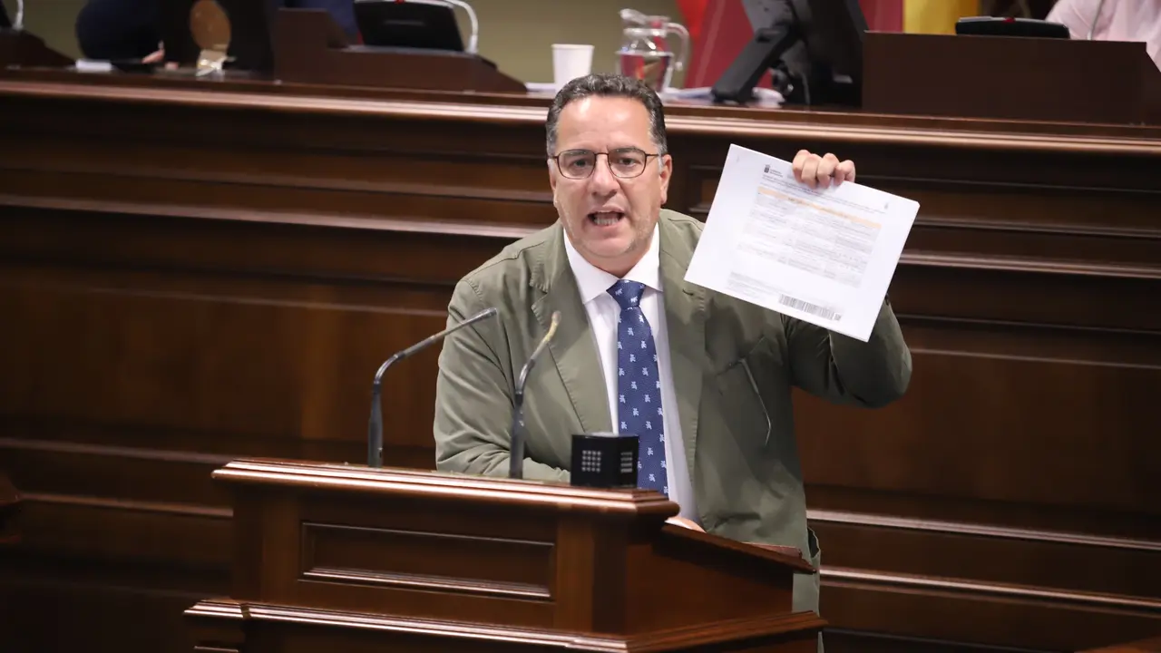 Poli Suárez en el Parlamento de Canarias.