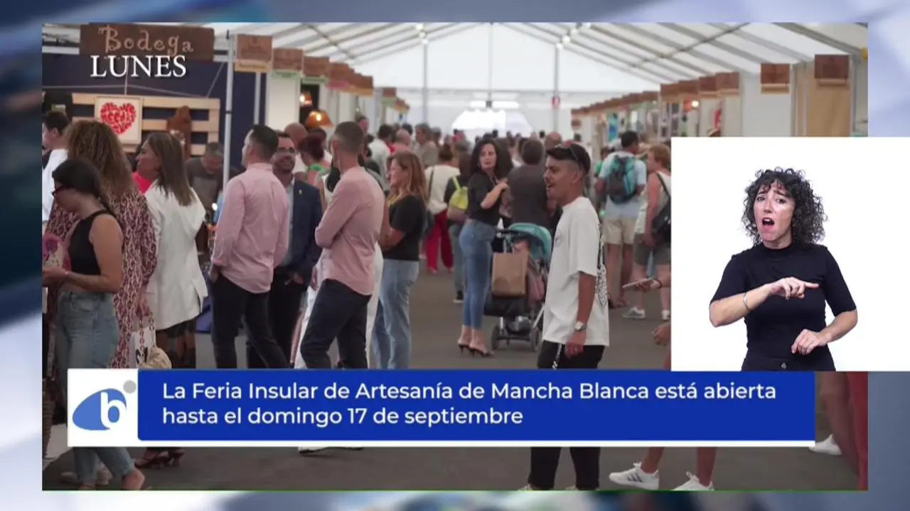 Pantallazo de uno de los programas informativos de Biosfera TV para persona sordas.