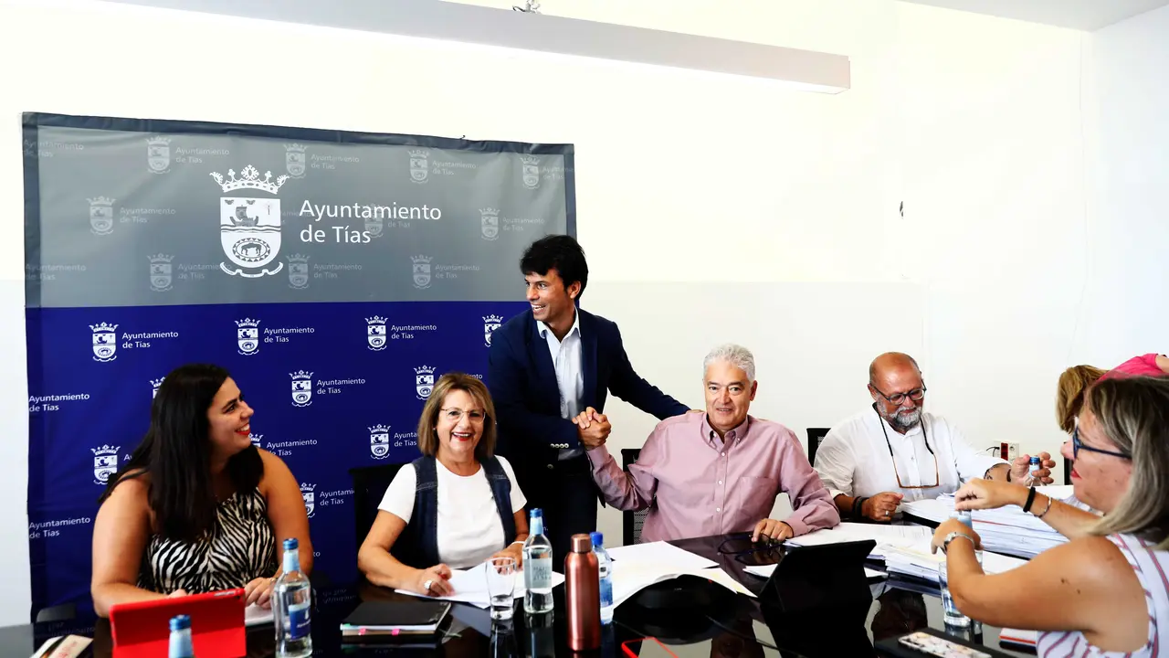 Momento previo a la reunión.