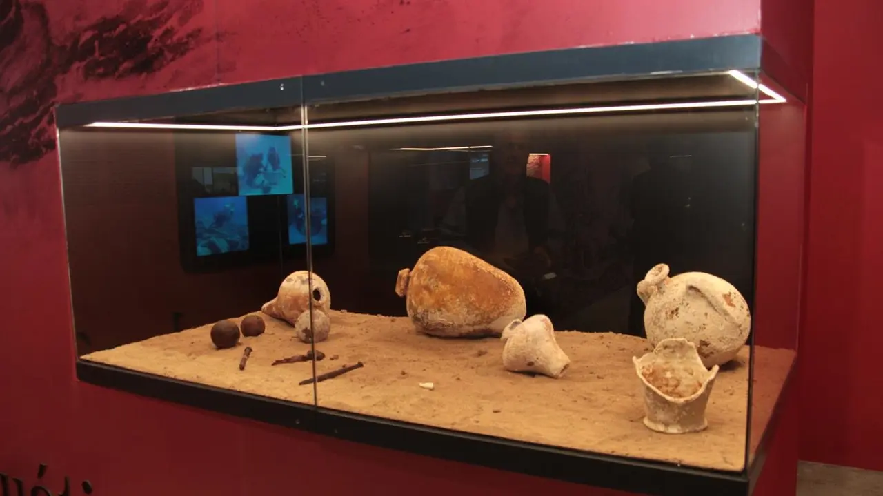 Restos arqueológicos hallados en el fondo del mar en aguas de Lanzarote.