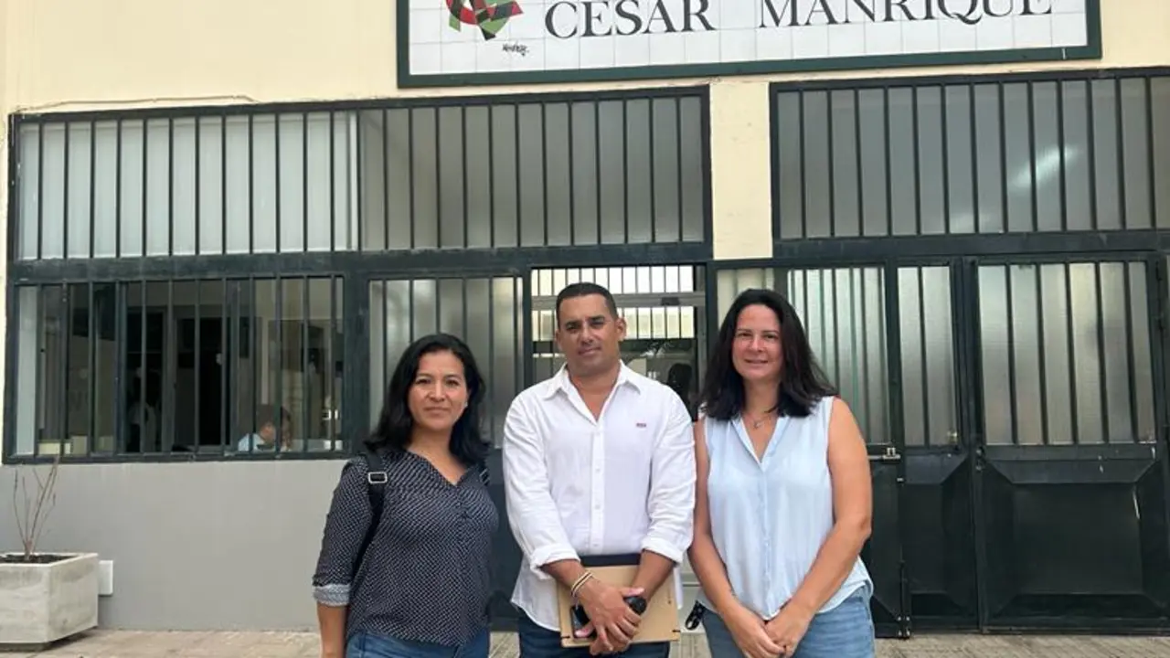 Yoné Caraballo en el IES César Manrique.