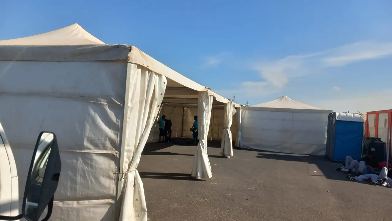 CATE provisional Puerto Naos. Imagen de archivo.