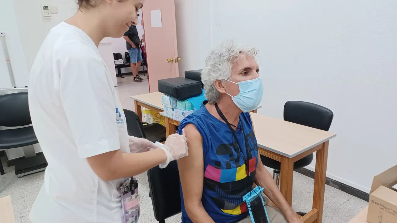 Momento de la vacunación.