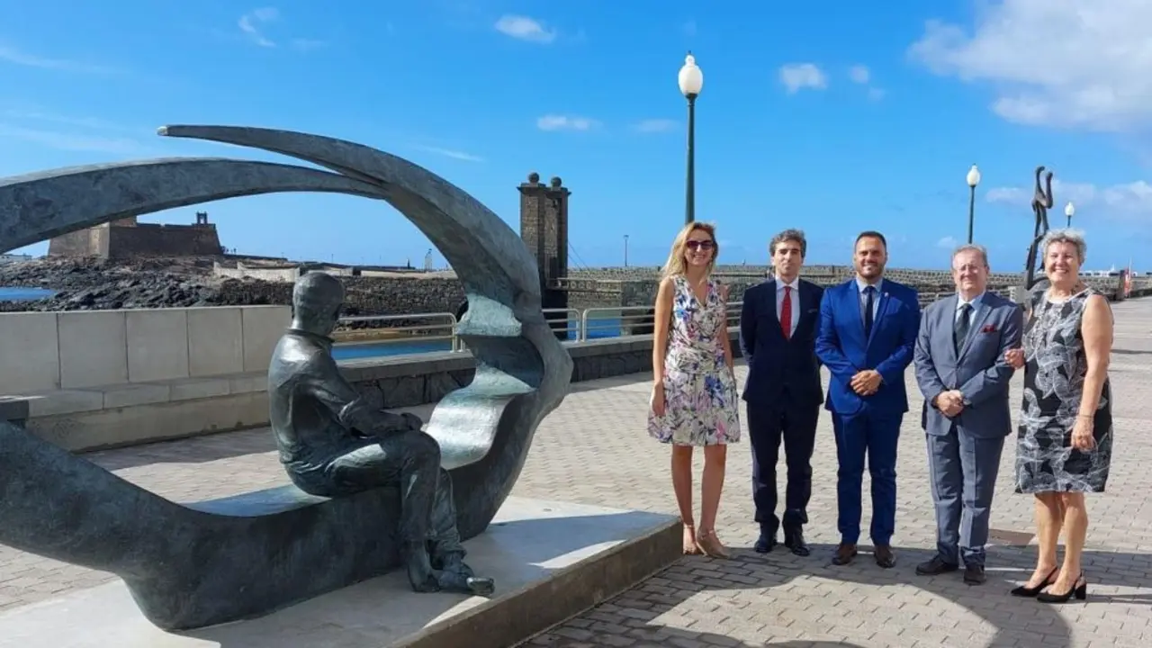 El alcalde de Arrecife con autoridades italianas