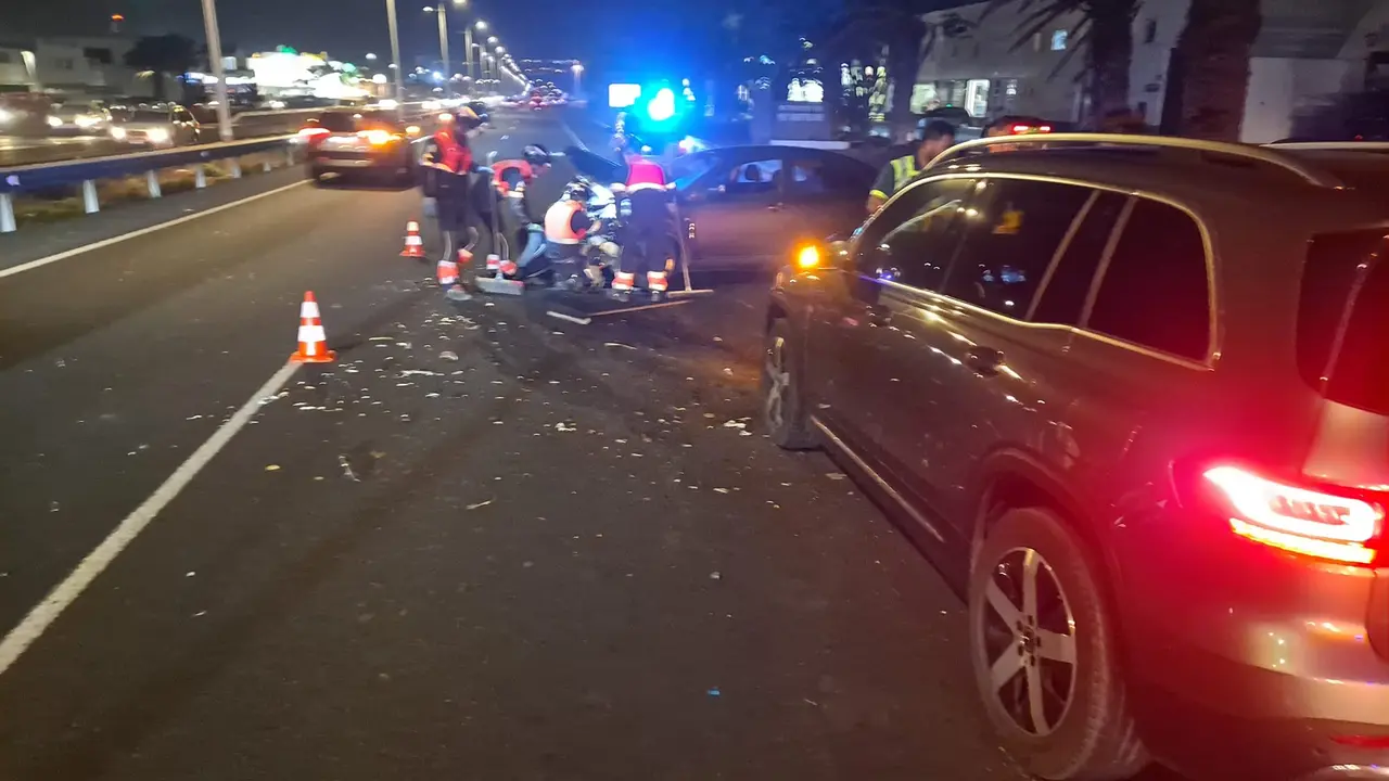 Momento del accidente.