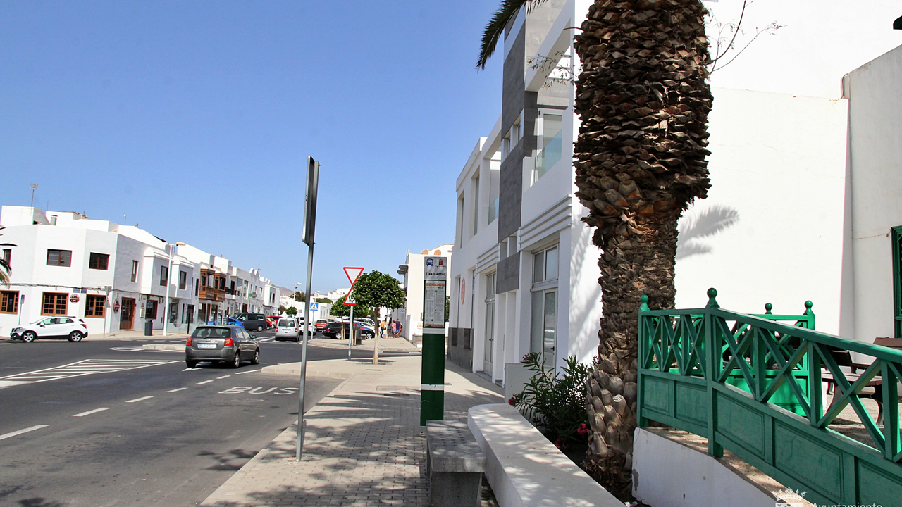 Centro urbano del pueblo de Tías.