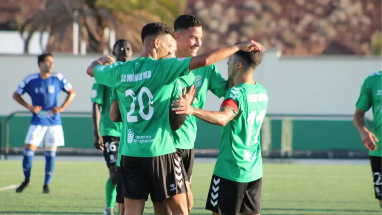 Celebraci&oacute;n de un gol del US Yaiza