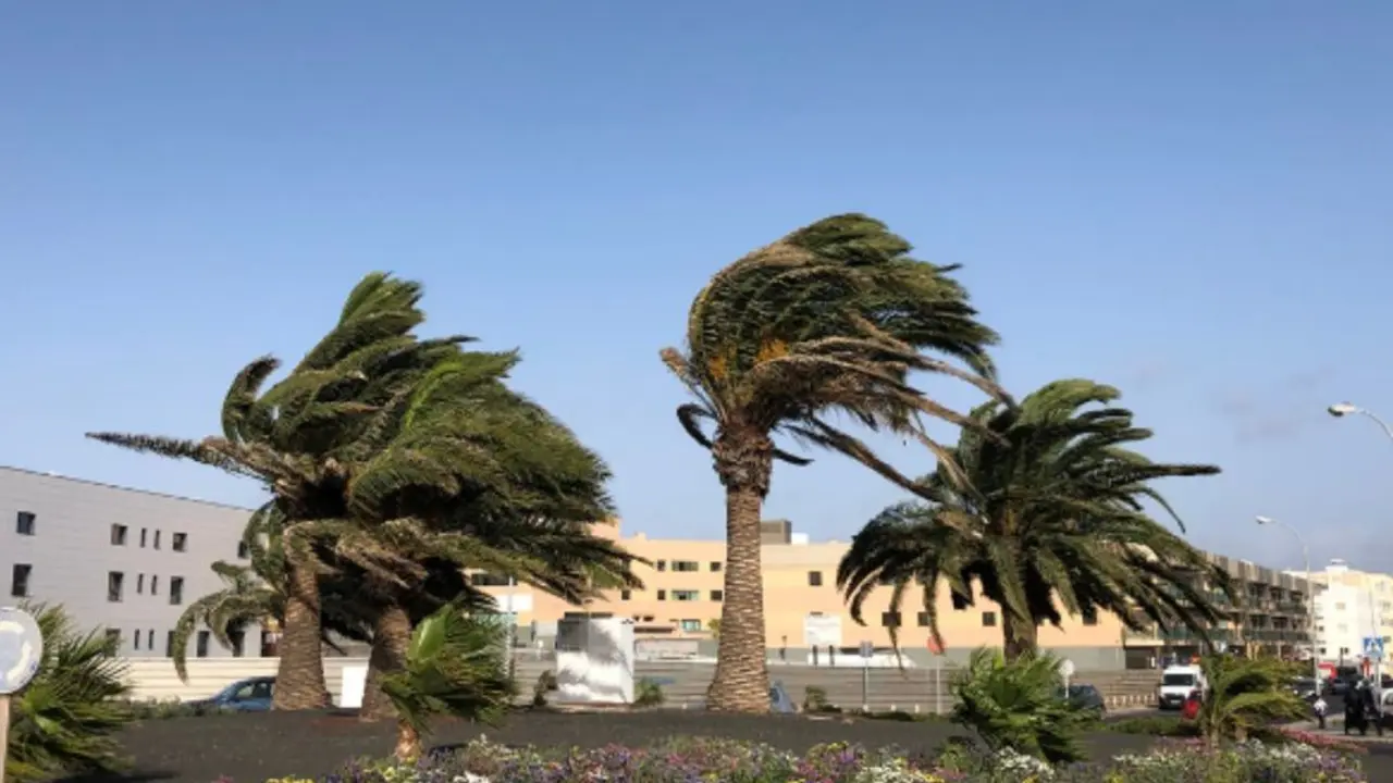 Fuertes rachas de viento en Lanzarote. Imagen de archivo.