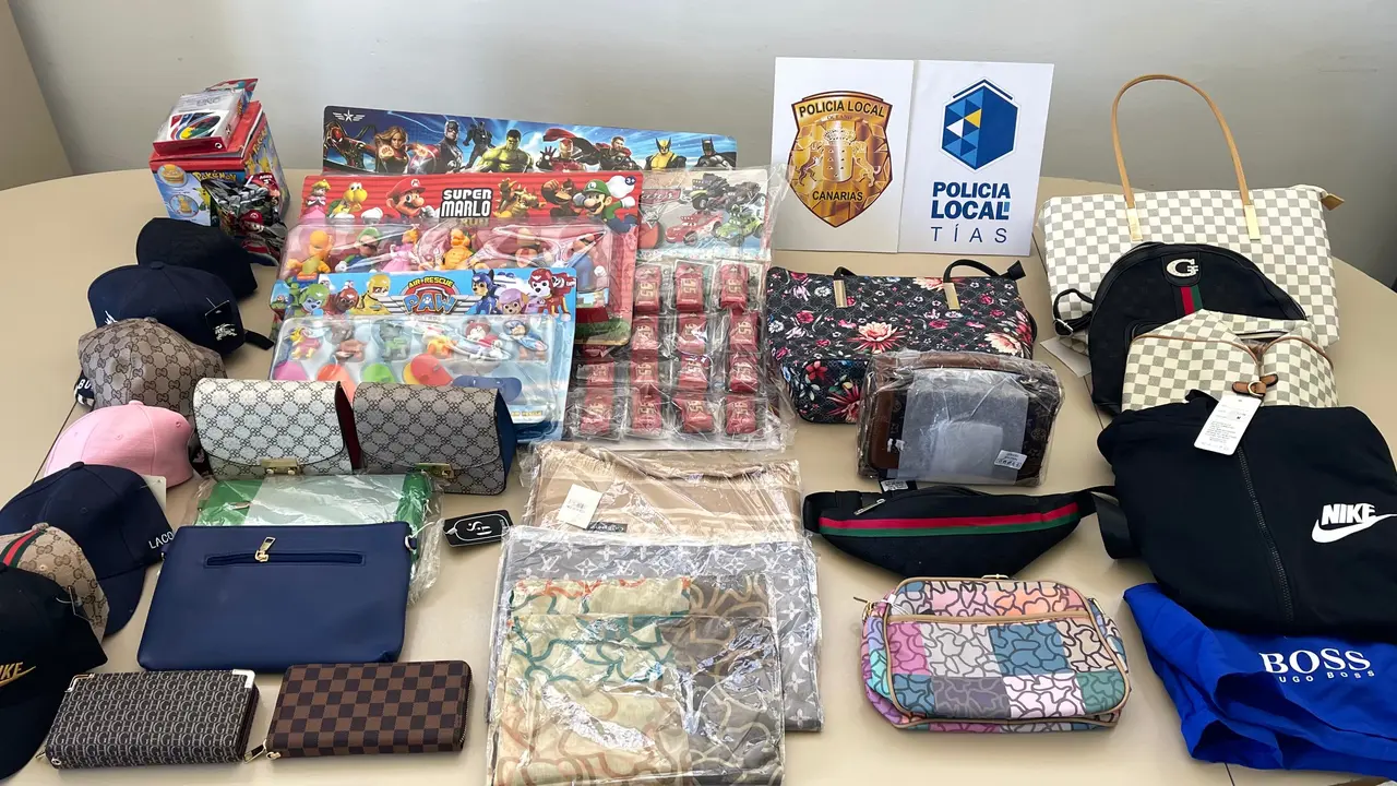 Imagen de parte de los productos decomisados.