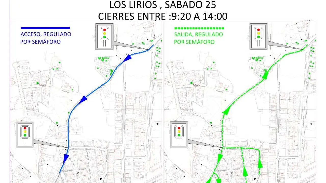 Desvíos provisionales por prueba deportiva.