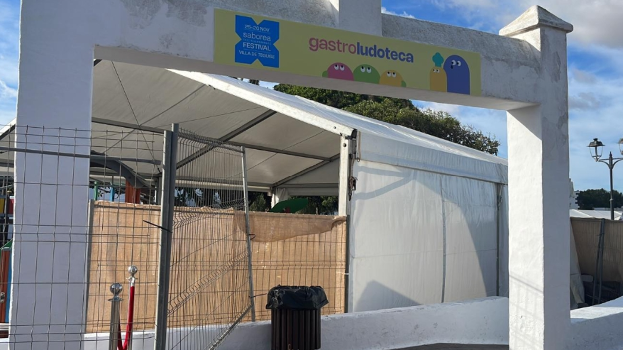 Parque infantil de Teguise durante el Saborea.