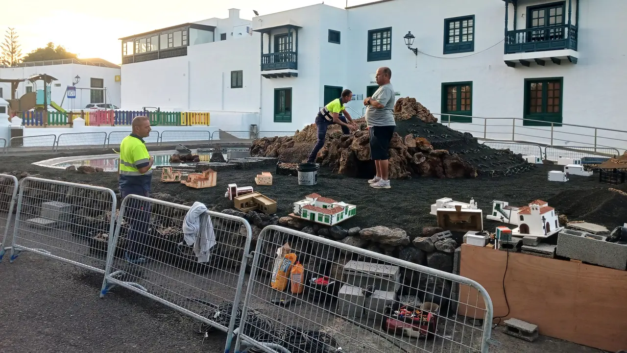 Creadores del Belén de Yaiza.