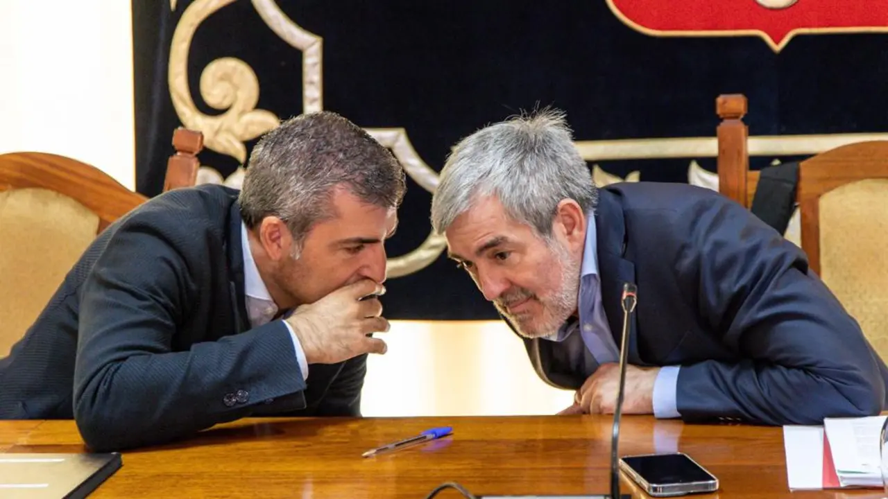 Clavijo y Domínguez en el Consejo de Gobierno de Canarias celebrado en Lanzarote.
