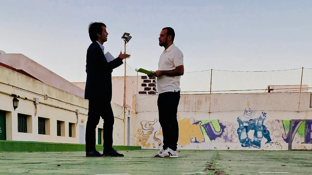 Reyes y Bergaz en la cancha El Hoyo.