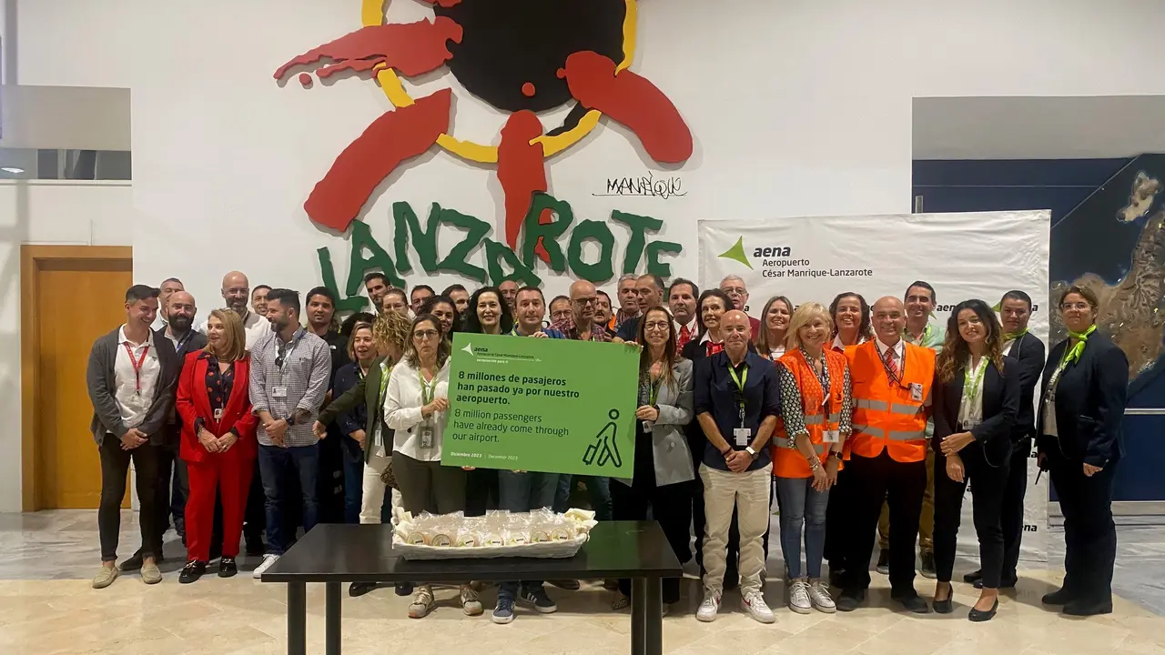 Récord de 8 millones de pasajeros en el Aeropuerto de Lanzarote.