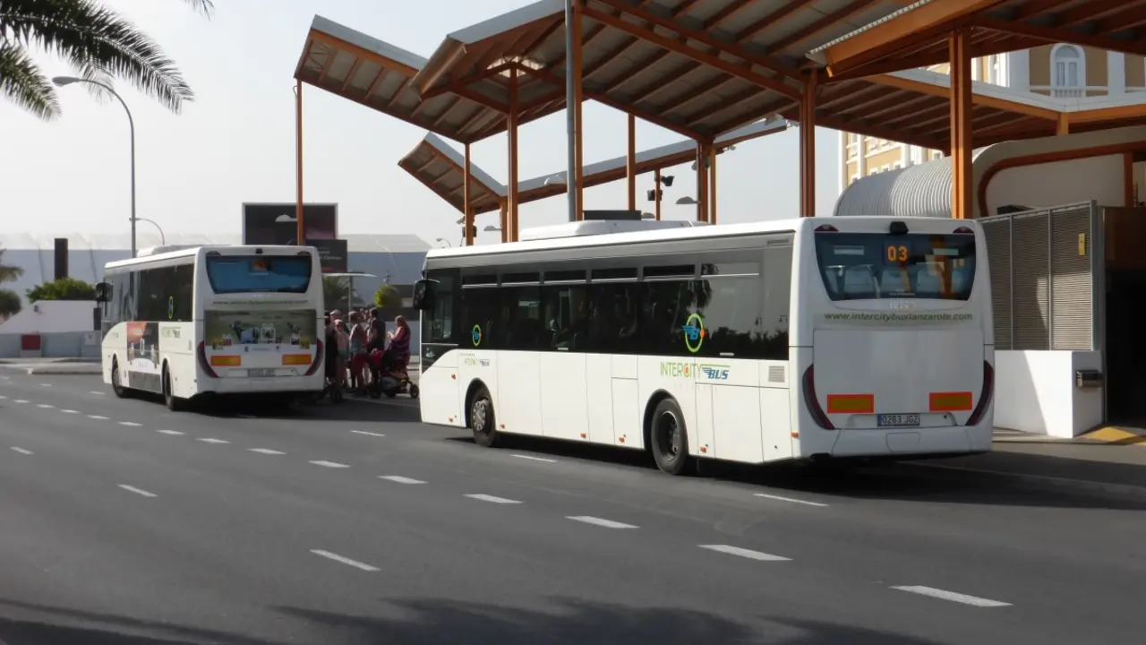 Transporte público en Lanzarote.