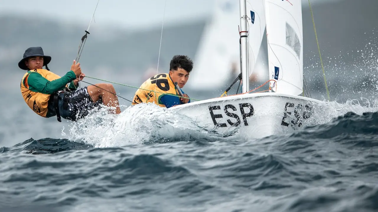 Miguel Ángel Morales y Alejandro Martín. Mundial ISAF Brasil.