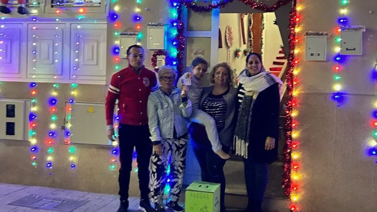 Vivienda de la Calle La Joaquina, ganadora del Concurso de Fachadas Navideñas de Titerroy.