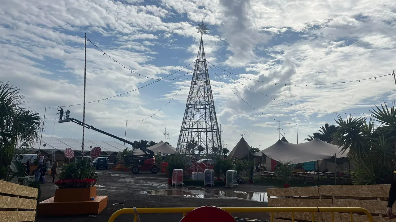 El recinto de Navilan, afectad por las lluvias.