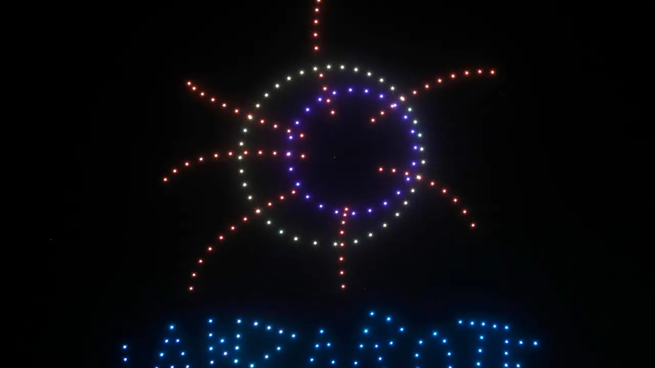 Espectáculo de drones.