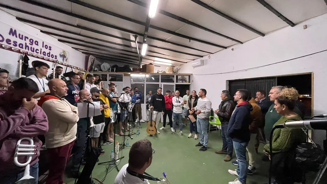 Primera visita murga "Los Desahuciados".