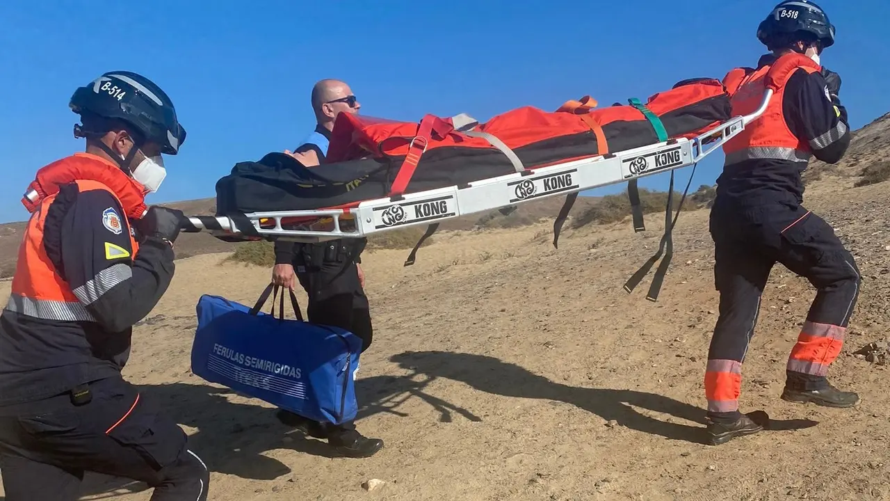 Rescate de la turista en Papagayo.