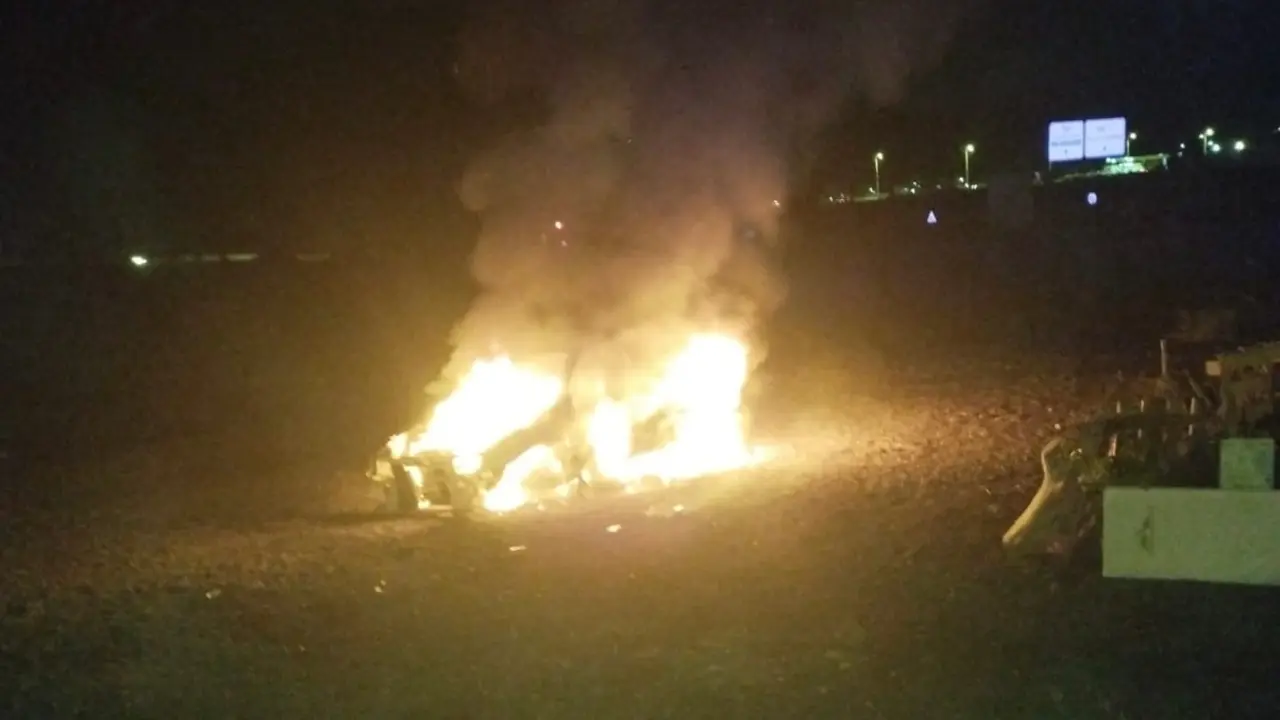 Incendio de vehículo.