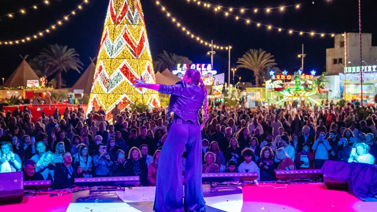Cristina Ramos en su concierto en Arrecife.