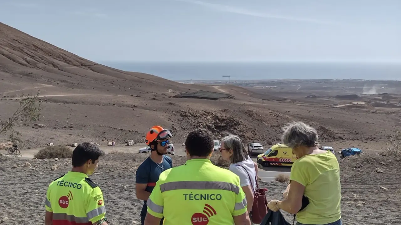Mujer herida en Las Grietas.