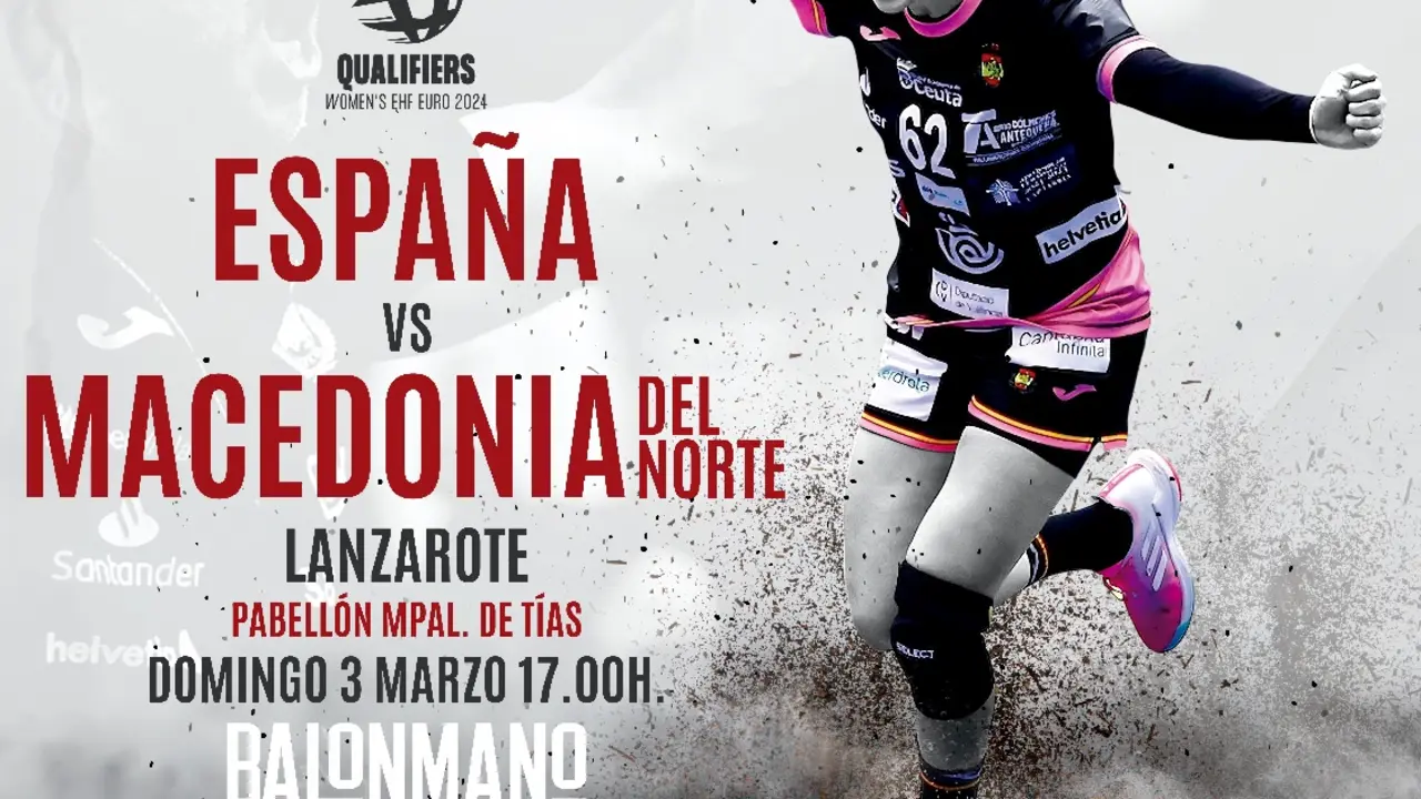 Cartel del partido de balonmano.