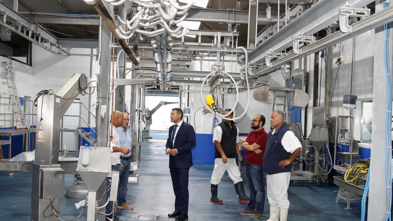 Visita del Presidente al Matadero Insular. Imagen de archivo.