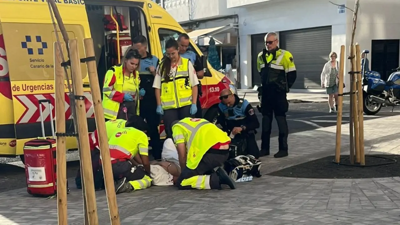 Momento en el que se atiende al herido