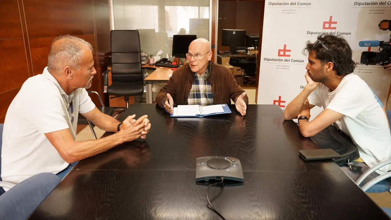 Los portavoces de 'Canarias se agota' se reúnen con el Diputado del Común.