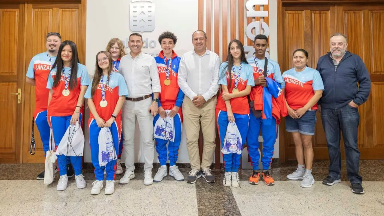 Recibimiento al equipo ganador