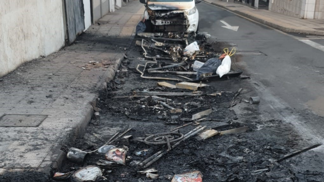 Da&ntilde;os causados por el 'pir&oacute;mano' el pasado mes de mayo.