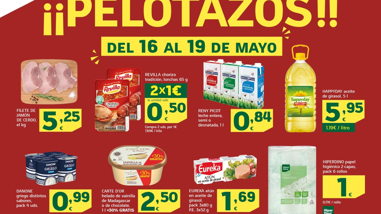 HiperDino lanza una nueva campaña de pelotazos.