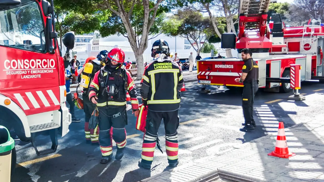 Simulacro de bomberos.